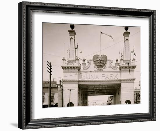 Entrance to Luna Park, Coney Island, N.Y.-null-Framed Photo