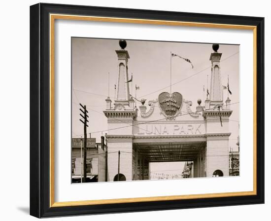 Entrance to Luna Park, Coney Island, N.Y.-null-Framed Photo