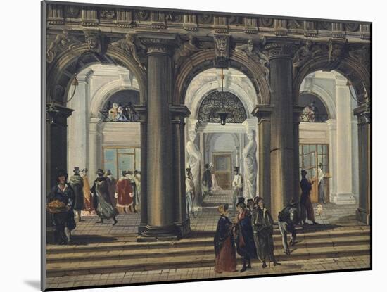 Entrance to Marciana Library in Venice-Giuseppe Bernardino Bison-Mounted Giclee Print