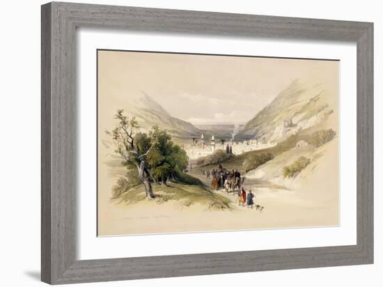 Entrance to Nablous, April 17th 1839, Plate 41 from Volume I of "The Holy Land"-David Roberts-Framed Giclee Print