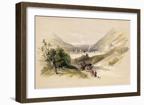 Entrance to Nablous, April 17th 1839, Plate 41 from Volume I of "The Holy Land"-David Roberts-Framed Giclee Print