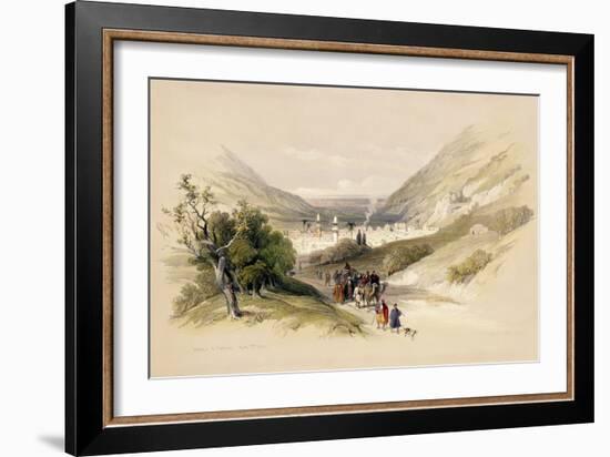 Entrance to Nablous, April 17th 1839, Plate 41 from Volume I of "The Holy Land"-David Roberts-Framed Giclee Print