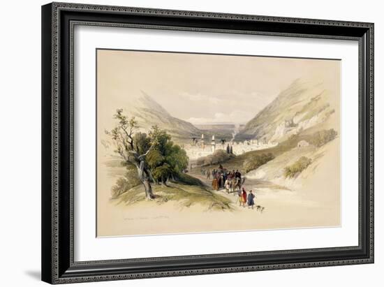 Entrance to Nablous, April 17th 1839, Plate 41 from Volume I of "The Holy Land"-David Roberts-Framed Giclee Print