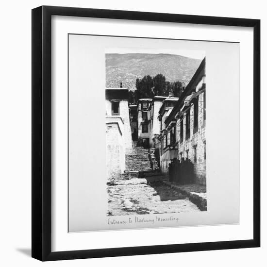 Entrance to Nachung Monastery, Tibet, 1903-04-John Claude White-Framed Giclee Print