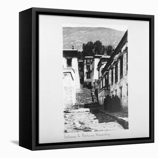 Entrance to Nachung Monastery, Tibet, 1903-04-John Claude White-Framed Premier Image Canvas