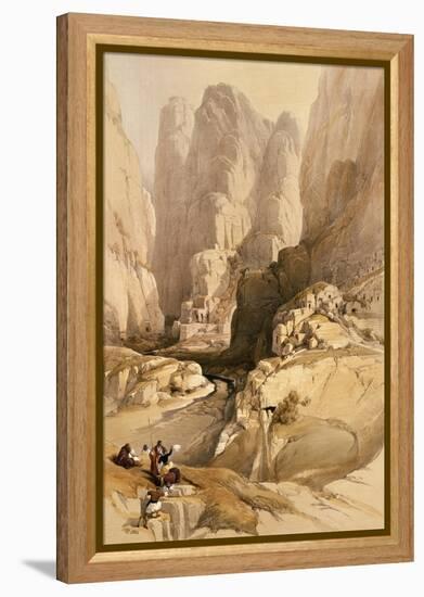 Entrance to Petra, March 10th 1839, Plate 98 from Volume III of "The Holy Land"-David Roberts-Framed Premier Image Canvas