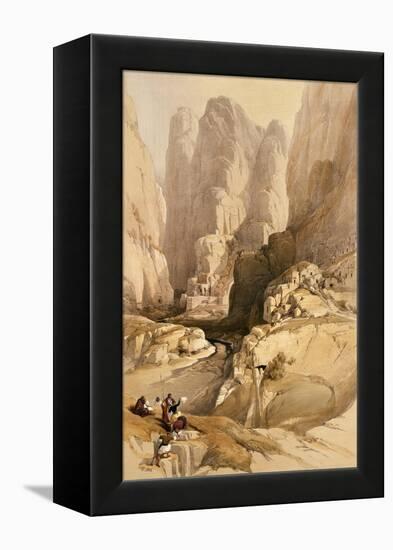 Entrance to Petra, March 10th 1839, Plate 98 from Volume III of "The Holy Land"-David Roberts-Framed Premier Image Canvas
