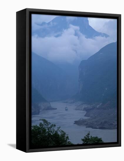 Entrance to Qutang Gorge, Three Gorges, Yangtze River, China-Keren Su-Framed Premier Image Canvas
