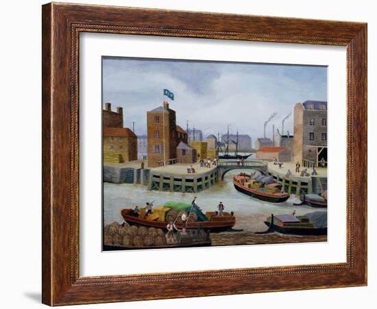 Entrance to Regent's Canal Dock-Margaret Loxton-Framed Giclee Print