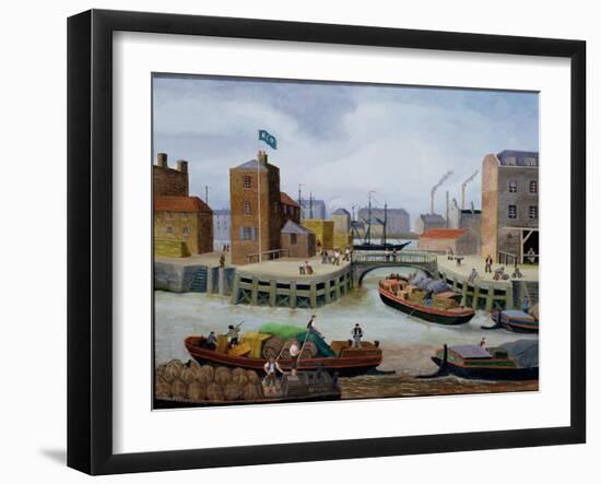 Entrance to Regent's Canal Dock-Margaret Loxton-Framed Giclee Print