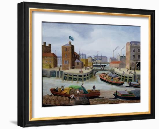 Entrance to Regent's Canal Dock-Margaret Loxton-Framed Giclee Print