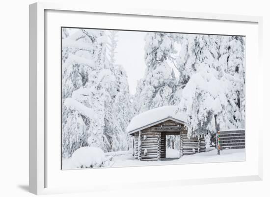 Entrance to Riisitunturi National Park, Winter, Lapland, Finland-Peter Adams-Framed Photographic Print