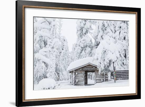 Entrance to Riisitunturi National Park, Winter, Lapland, Finland-Peter Adams-Framed Photographic Print