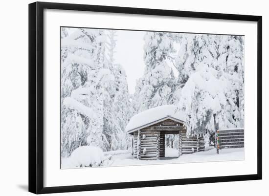 Entrance to Riisitunturi National Park, Winter, Lapland, Finland-Peter Adams-Framed Photographic Print