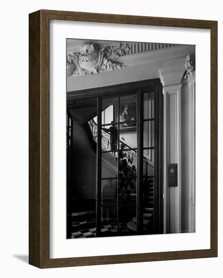 Entrance to Roger Fare Glove Factory in Paris-Gjon Mili-Framed Photographic Print