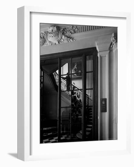 Entrance to Roger Fare Glove Factory in Paris-Gjon Mili-Framed Photographic Print