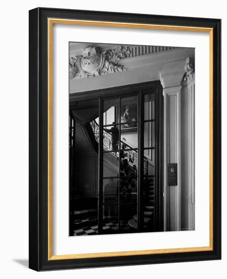 Entrance to Roger Fare Glove Factory in Paris-Gjon Mili-Framed Photographic Print