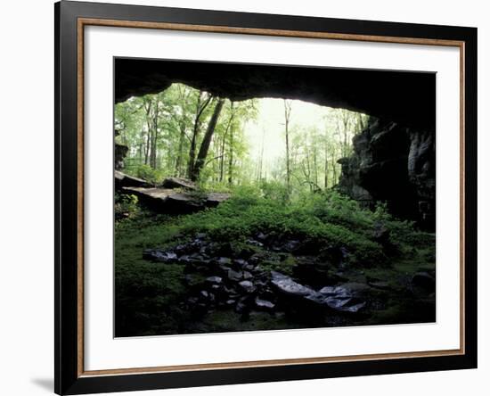 Entrance to Russell Cave National Monument, Alabama, USA-William Sutton-Framed Photographic Print