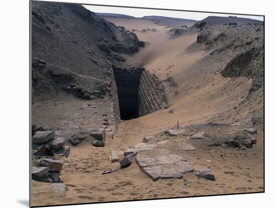 Entrance to Step Pyramid of Sekhemkhet, Saqqara-null-Mounted Photographic Print