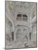 Entrance to the Baths at the Alhambra (Graphite and White Bodycolour with Brief Touches of Watercol-John Frederick Lewis-Mounted Giclee Print