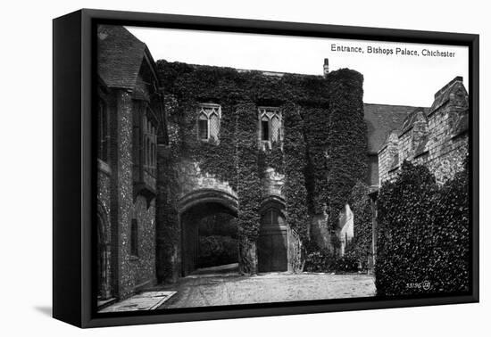 Entrance to the Bishop's Palace, Chichester, Sussex, Early 20th Century-null-Framed Premier Image Canvas