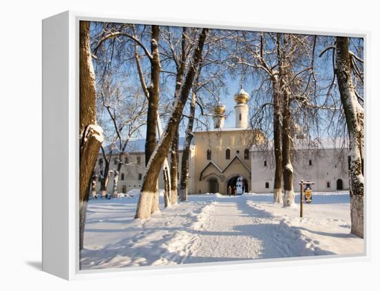 Entrance to the Bogorodichno-Uspenskij Monastery, Tikhvin, Leningrad Region, Russia-Nadia Isakova-Framed Premier Image Canvas