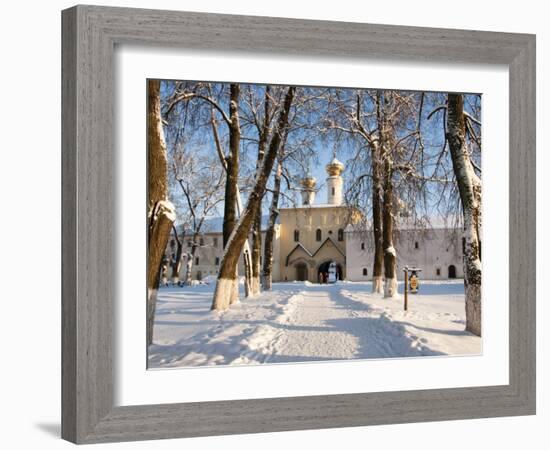 Entrance to the Bogorodichno-Uspenskij Monastery, Tikhvin, Leningrad Region, Russia-Nadia Isakova-Framed Photographic Print