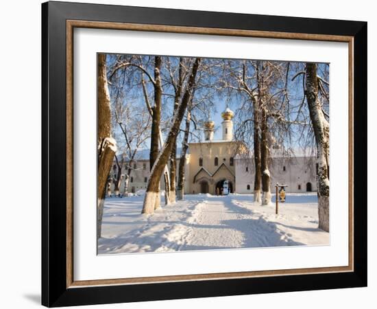 Entrance to the Bogorodichno-Uspenskij Monastery, Tikhvin, Leningrad Region, Russia-Nadia Isakova-Framed Photographic Print