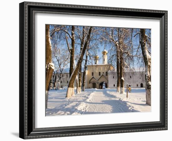 Entrance to the Bogorodichno-Uspenskij Monastery, Tikhvin, Leningrad Region, Russia-Nadia Isakova-Framed Photographic Print