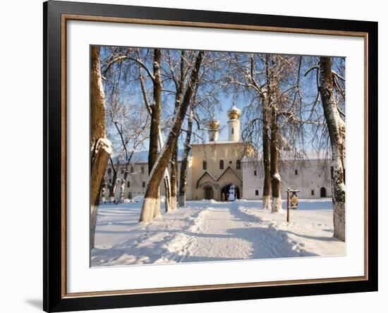 Entrance to the Bogorodichno-Uspenskij Monastery, Tikhvin, Leningrad Region, Russia-Nadia Isakova-Framed Photographic Print