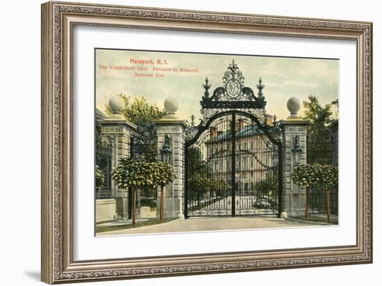 Entrance to the Breakers, Newport, Rhode Island-null-Framed Art Print