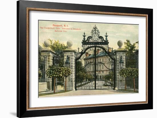 Entrance to the Breakers, Newport, Rhode Island-null-Framed Art Print