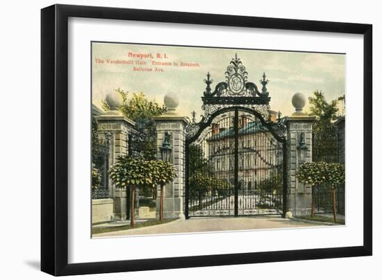 Entrance to the Breakers, Newport, Rhode Island-null-Framed Art Print