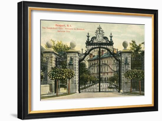 Entrance to the Breakers, Newport, Rhode Island-null-Framed Art Print