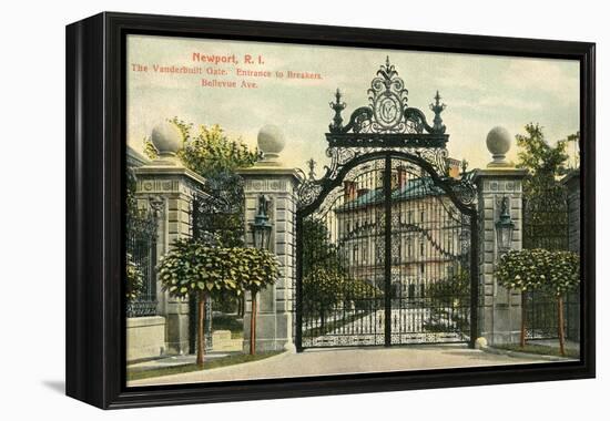 Entrance to the Breakers, Newport, Rhode Island-null-Framed Stretched Canvas