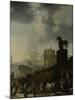 Entrance to the Capitol with the White Horse of the Newly Elected Pope-Johannes Lingelbach-Mounted Art Print