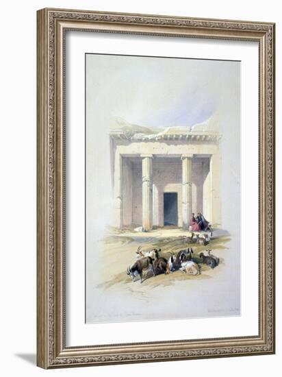 Entrance to the Cave of Beni Hassan, 19th Century-David Roberts-Framed Giclee Print