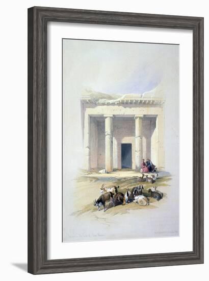 Entrance to the Cave of Beni Hassan, 19th Century-David Roberts-Framed Giclee Print