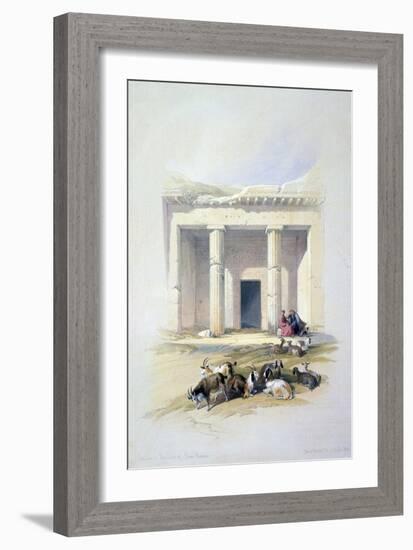 Entrance to the Cave of Beni Hassan, 19th Century-David Roberts-Framed Giclee Print