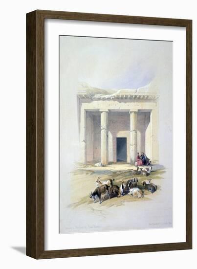 Entrance to the Cave of Beni Hassan, 19th Century-David Roberts-Framed Giclee Print