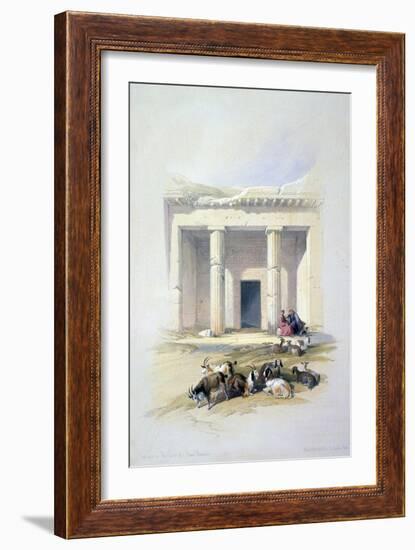 Entrance to the Cave of Beni Hassan, 19th Century-David Roberts-Framed Giclee Print