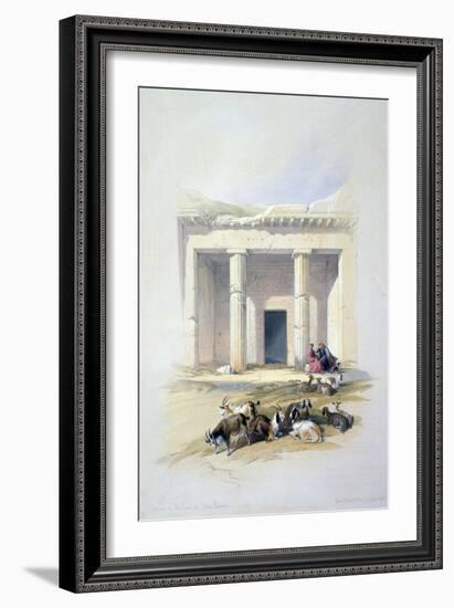 Entrance to the Cave of Beni Hassan, 19th Century-David Roberts-Framed Giclee Print