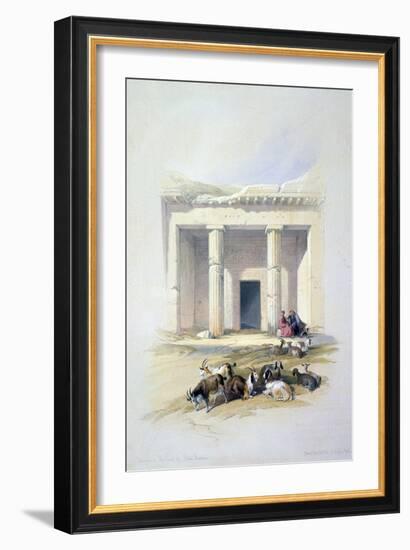 Entrance to the Cave of Beni Hassan, 19th Century-David Roberts-Framed Giclee Print