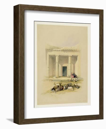 Entrance to the Caves of Bani Hasan, from "Egypt and Nubia", Vol.1-David Roberts-Framed Giclee Print