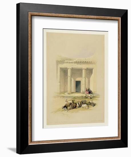 Entrance to the Caves of Bani Hasan, from "Egypt and Nubia", Vol.1-David Roberts-Framed Giclee Print