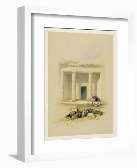 Entrance to the Caves of Bani Hasan, from "Egypt and Nubia", Vol.1-David Roberts-Framed Giclee Print