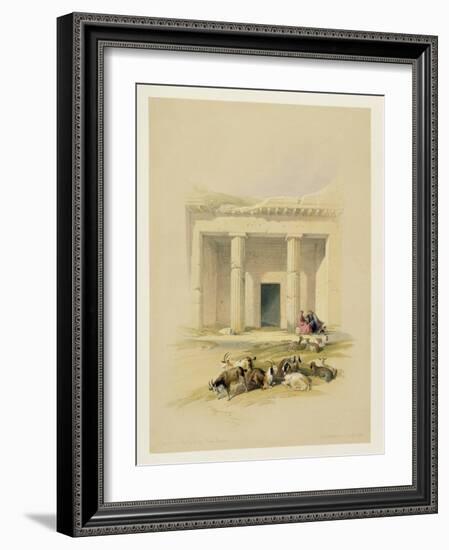Entrance to the Caves of Bani Hasan, from "Egypt and Nubia", Vol.1-David Roberts-Framed Giclee Print