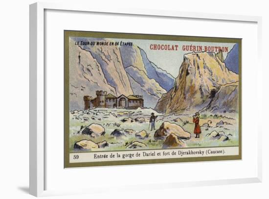 Entrance to the Darial Gorge and the Djerakhovsky Fort, Caucasus-null-Framed Giclee Print