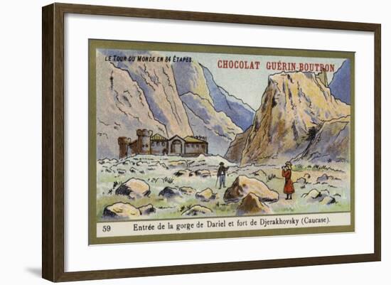Entrance to the Darial Gorge and the Djerakhovsky Fort, Caucasus-null-Framed Giclee Print