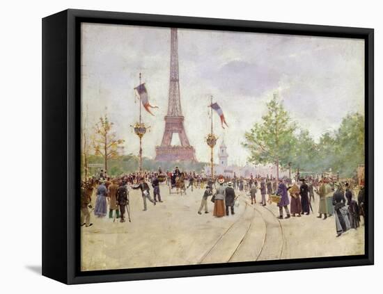 Entrance to the Exposition Universelle, 1889-Jean Béraud-Framed Premier Image Canvas